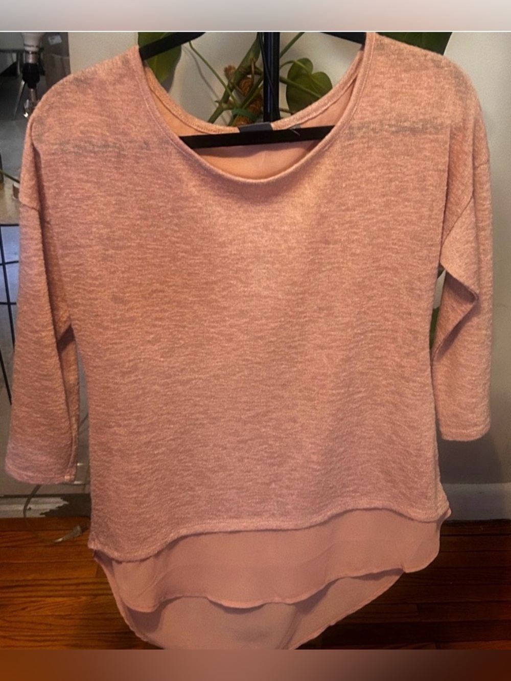 Pink Soho New York and Company Layered Top